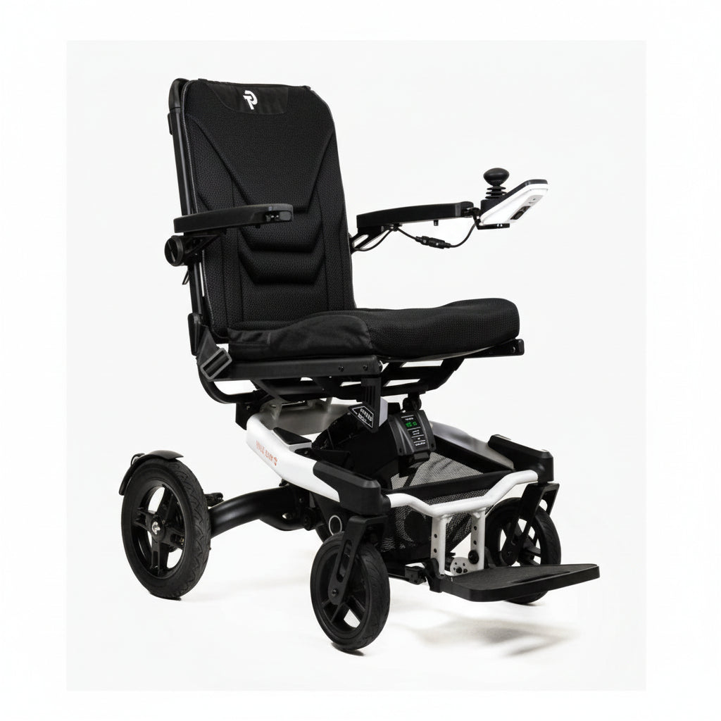 Travel Buggy Grand Tourer GT Power Wheelchair with Premium Memory Foam Seat and Loading Wheels – Lightweight Travel Power Chair Canada | CareMade